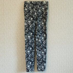 H&M Black White Floral Jeggings (2)